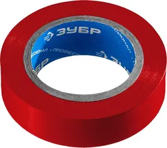 ЗУБР ЭЛЕКТРИК-10, 15 мм х 10 м, 6 000 В, красная, не поддерживает горение, изолента ПВХ, Профессионал (1233-3)