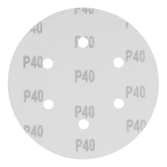 Круг абразивный на ворсовой подложке под "липучку", перфорированный, P 40, 150 мм, 5 шт Matrix