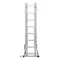 Лестница, 3 х 8 ступеней, алюминиевая, трехсекционная, Сибртех