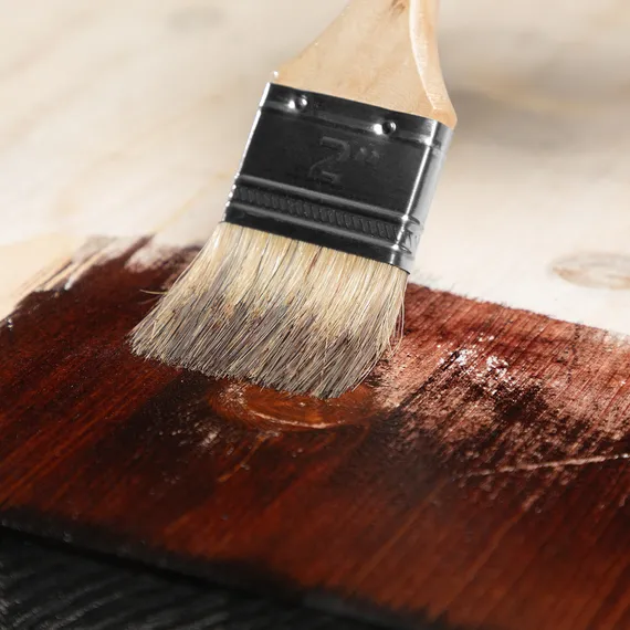 Кисть плоская "Стандарт" 2" (50 мм) натуральная щетина, деревянная ручка MTX