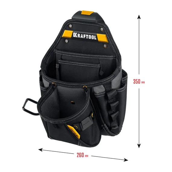 KRAFTOOL KP-27 поясная сумка с быстросъёмным креплением FastClip, 350 х 260 мм (38773)