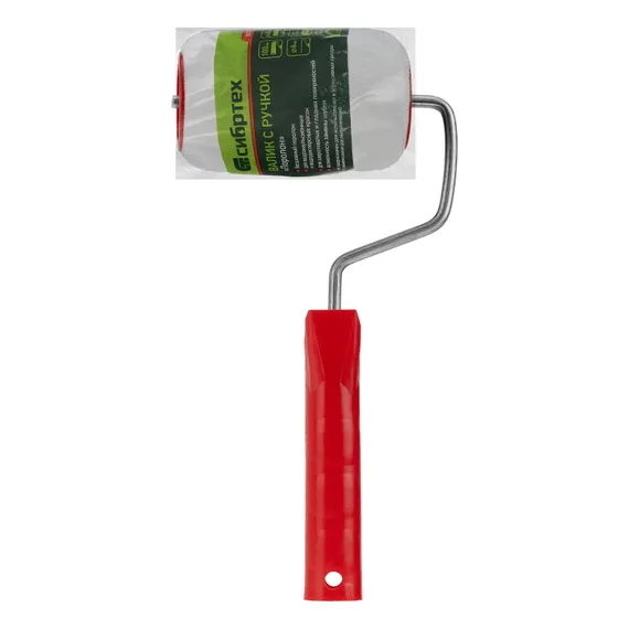 Валик "Поролон", в сборе, 100 мм, D 48 мм, D ручки 6 мм, крепление шплинтом Сибртех