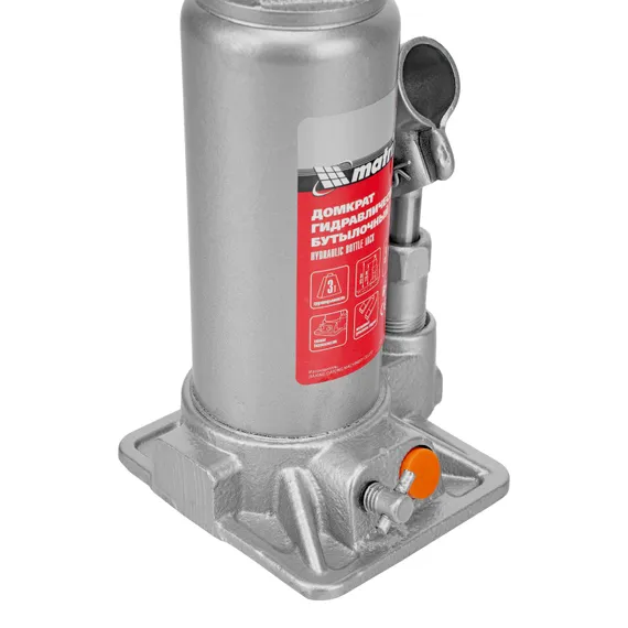 Домкрат гидравлический бутылочный, 3 т, h подъема 178-343 мм, в пластиковом кейсе Matrix