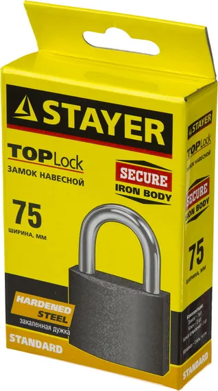 STAYER 75 мм, навесной замок (37160-75)
