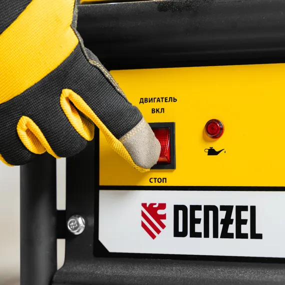 Генератор бензиновый GE 6900, 5.5 кВт, 220 В/50 Гц, 25 л, ручной старт Denzel