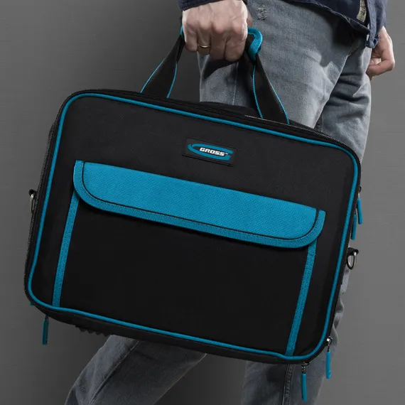 Сумка для инструмента Meister, 31 карман, отсек для ноутБука, наплечный ремень, 400 х 170 х 300 мм Gross