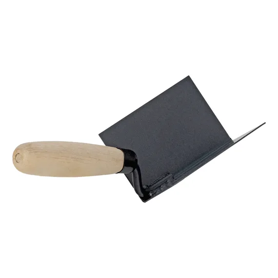 Кельма угловая, 110 х 75 х 75 мм, стальная, для внутренних углов, буковая ручка Сибртех