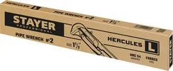 STAYER Hercules-L, №2, 1.5″, 440 мм, трубный ключ с прямыми губками (27331-2)