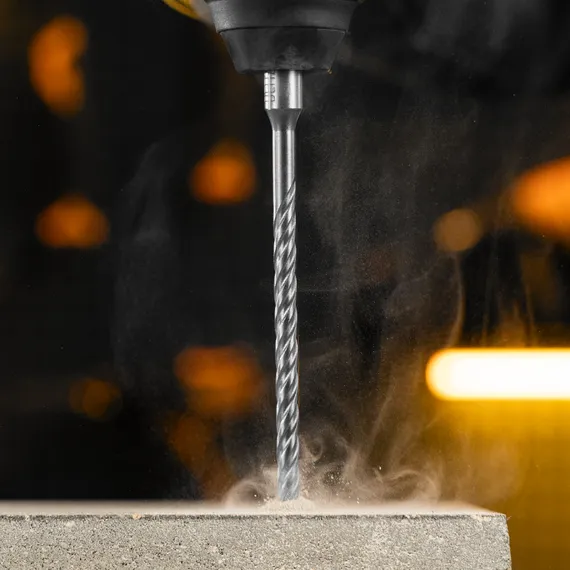 Бур по бетону, цельная крестовая пластина, 6x165 мм, SDS PLUS Denzel