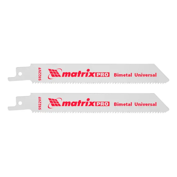 Полотна универсальные для сабельной пилы S922VF, 125/1.8-2.5 мм, Bimetal, 2 шт, Pro Matrix