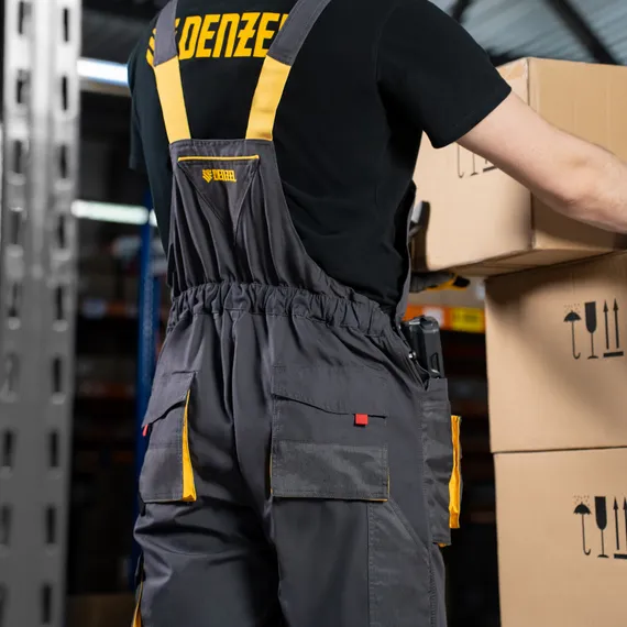Полукомбинезон профессиональный рабочий, 65% полиэстер 35% хлопок, XXL Denzel