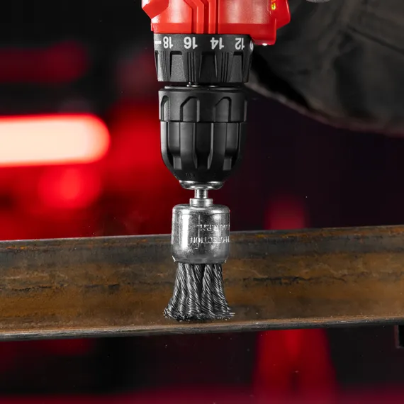 Щетка для дрели, 30 мм, "чашка" со шпилькой, крученая металлическая проволока Matrix