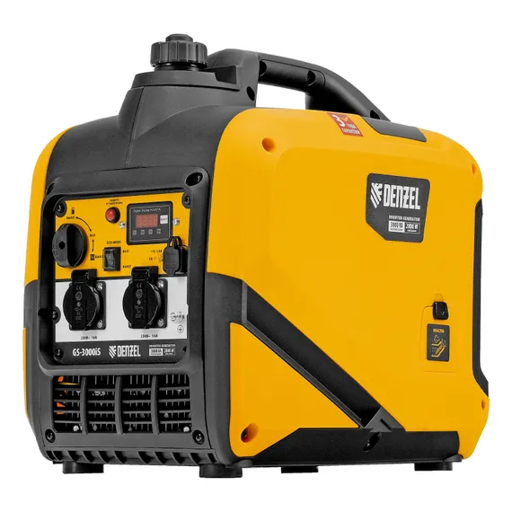 Генератор инверторный GS-3000iS, 3,0 кВт, 230 В, закрытый корпус, ручной старт DENZEL