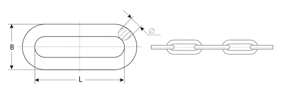 ЗУБР DIN 763, 6 мм, L 30 м, длиннозвенная цепь, Профессионал (4-304030-06)