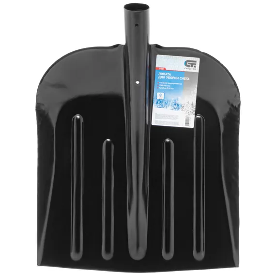Лопата для уборки снега стальная эмалированная, 330 х 365 мм, без черенка, Сибртех