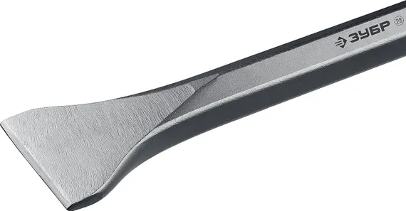 ЗУБР БУРАН, 80 х 400 мм, HEX 28, плоское изогнутое зубило, Профессионал (29372-80-400)