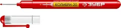 ЗУБР Колибри-20 красный, наконечник L 20 мм, ᴓ 2 мм, перманентный маркер для отверстийл (06328-3)