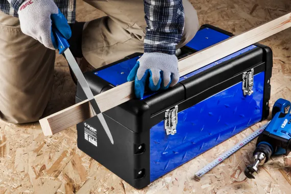 ЗУБР СПЕЦ-21, 530 x 270 x 240 мм, (21″), металлический ящик для инструментов, Профессионал (38155-21)