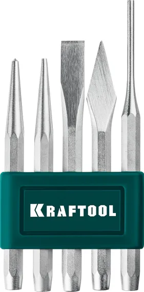 KRAFTOOL Grand-5, 5 предметов, набор зубил и кернеров (21075-H5)