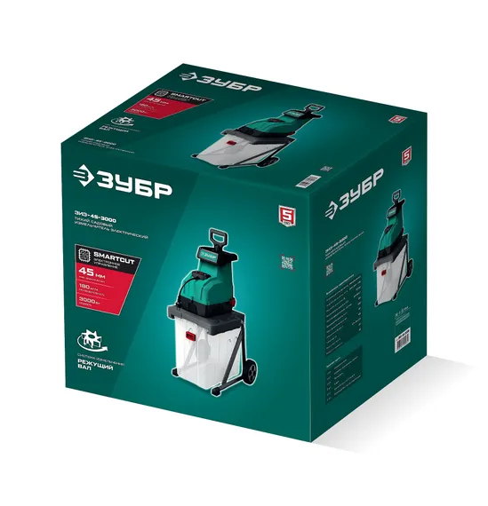 ЗУБР 3000 Вт, измельчитель садовый электрический (ЗИЭ-45-3000)