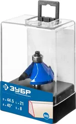 ЗУБР 44.5 x 23 мм, фреза кромочная калевочная (фасочная) №9, Профессионал (28711-44.5)