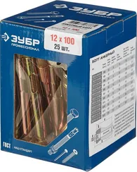 ЗУБР 12 х 100 мм, 25 шт, анкерный болт, Профессионал (302312-12-100)