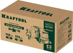 KRAFTOOL Reversible 140 мм, расход 273 мм, Слесарные тиски (32705-140)