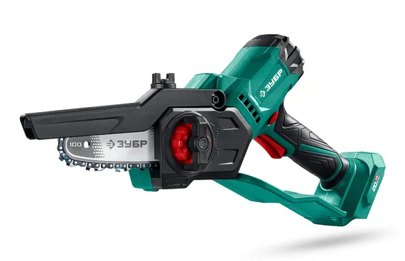 Мини-пила цепная аккумуляторная садовая ЗУБР 20 В, 100 мм шина, без АКБ (LMS), (ПЦА-2010)