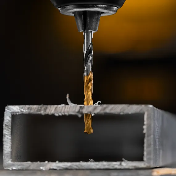 Сверло спиральное по металлу 4 x 75мм, Р6М5, Golden Tip, многогранная заточка Denzel