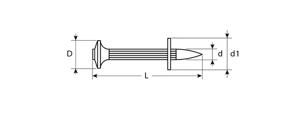 ЗУБР ДГМ, 50 x 4.5 мм, цинк, 10 шт, монтажный дюбель-гвоздь , Профессионал (3063-45-50)