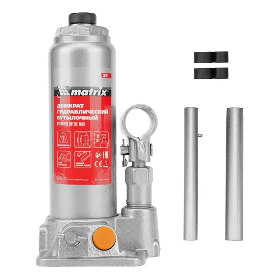 Домкрат гидравлический бутылочный, 2 т, h подъема 181-345 мм Matrix