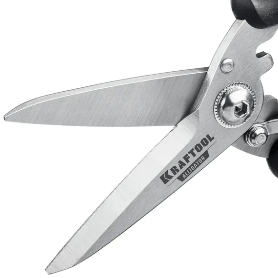 KRAFTOOL Alligator, 200 мм, многофункциональные прямые технические ножницы (23201)