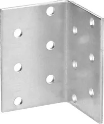 ЗУБР УКР-2.0, 60 x 40 x 40 x 2 мм, цинк, равносторонний крепежный уголок (310206-060-040)