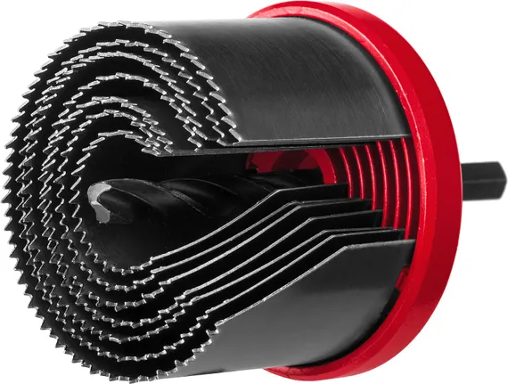 ЗУБР 7 шт, (26-32-38-45-50-56-63 х 42 мм), наборная кольцевая пила по дереву (29593-H7-42)