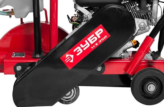 ЗУБР диск 350 мм, 115 мм макс. рез, бензиновый швонарезчик (резчик швов), Профессионал (ЗШБ-350 Х)