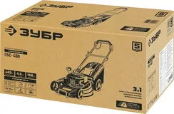 ЗУБР 460 мм, 4.5 л.с., бензиновая самоходная газонокосилка (ГБС-460)