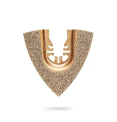 ЗУБР CARBIDE ВК8 Р60, 80 мм треугольное полотно с твердосплавной крошкой: твердое дерево, строительный раствор, клей, UniLock (15557)