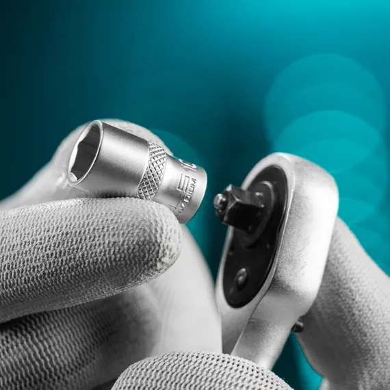 Набор торцевых головок, 1/4, шестигранные, CrV, 10 шт, 4-13 мм Stels