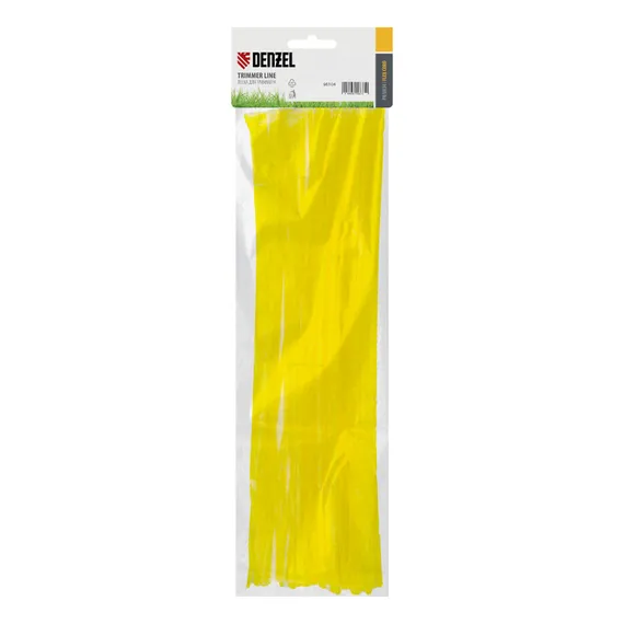 Леска для триммера, "зубчатый квадрат" нарезанная 3 мм х 30 см, 50 шт Flex cord Denzel
