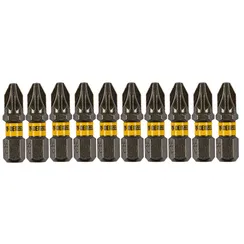 Бита PZ2х25, сталь S2, шестигранный профиль, 10 шт. Е 6,3 Denzel