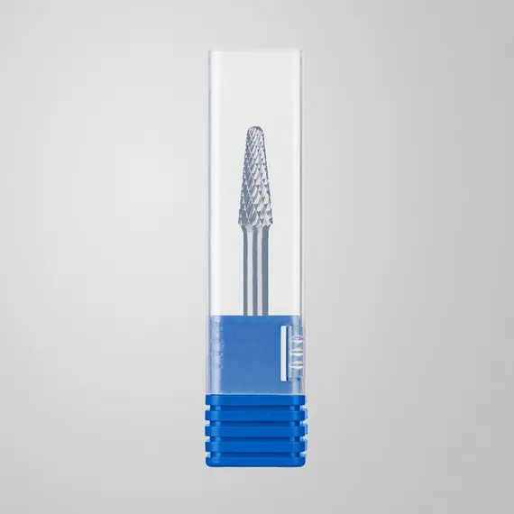 ЗУБР 8х22 мм, тип L (конус с закругленным углом 28°, радиус 1.4 мм), хв-к 6 мм, твердосплавная борфреза, ПРОФЕССИОНАЛ (28810-8-22)