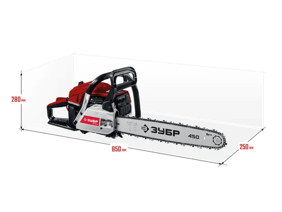 Бензопила цепная бензиновая, ЗУБР 49 см3, 45 см, (ПБЦ-М49-45)