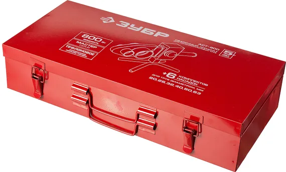 ЗУБР 800 Вт, паяльник для полипропиленовых труб, 6 насадок в комплекте (АСТ-800)