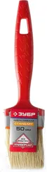 ЗУБР УНИВЕРСАЛ, 50 мм, 2″, светлая натуральная щетина, пластмассовая ручка, все виды ЛКМ, плоская кисть (01015-050)