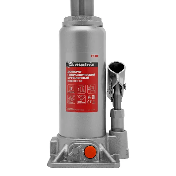 Домкрат гидравлический бутылочный, 6 т, h подъема 216-413 мм Matrix
