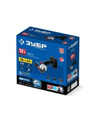 Аккумуляторная бесщеточная УШМ, ЗУБР 12 В, D76 мм, 1 АКБ тип Т7 (4 А·ч),сумка, Профессионал (AB-76-41)