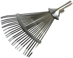 GRINDA GR-46R, 22 плоских зубца, ширина 280 - 460 мм, оцинкованная сталь, без черенка, регулируемые веерные грабли (8-421875)