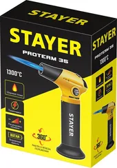 STAYER ProTerm 35, 1300°С, автономная газовая горелка с пьезоподжигом, Professional (55522)