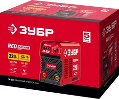 ЗУБР ММА, 220 А, RED MACHINE, сварочный аппарат инверторный, макс. электрод Ø 5.0 мм (СА-220)