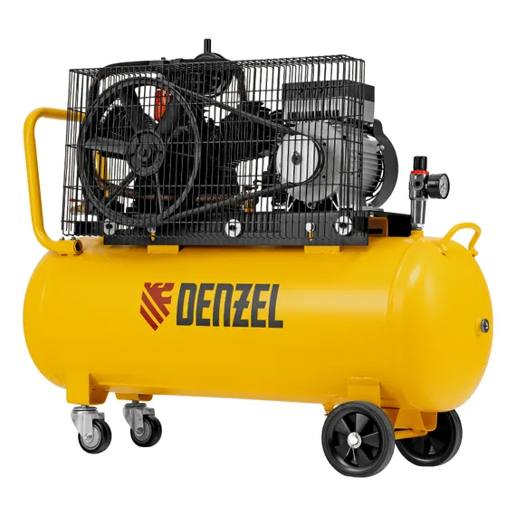 Компрессор воздушный инверторный рем. привод BIW3000/100, 3,0 кВт, 100 литров, 535 л/мин Denzel